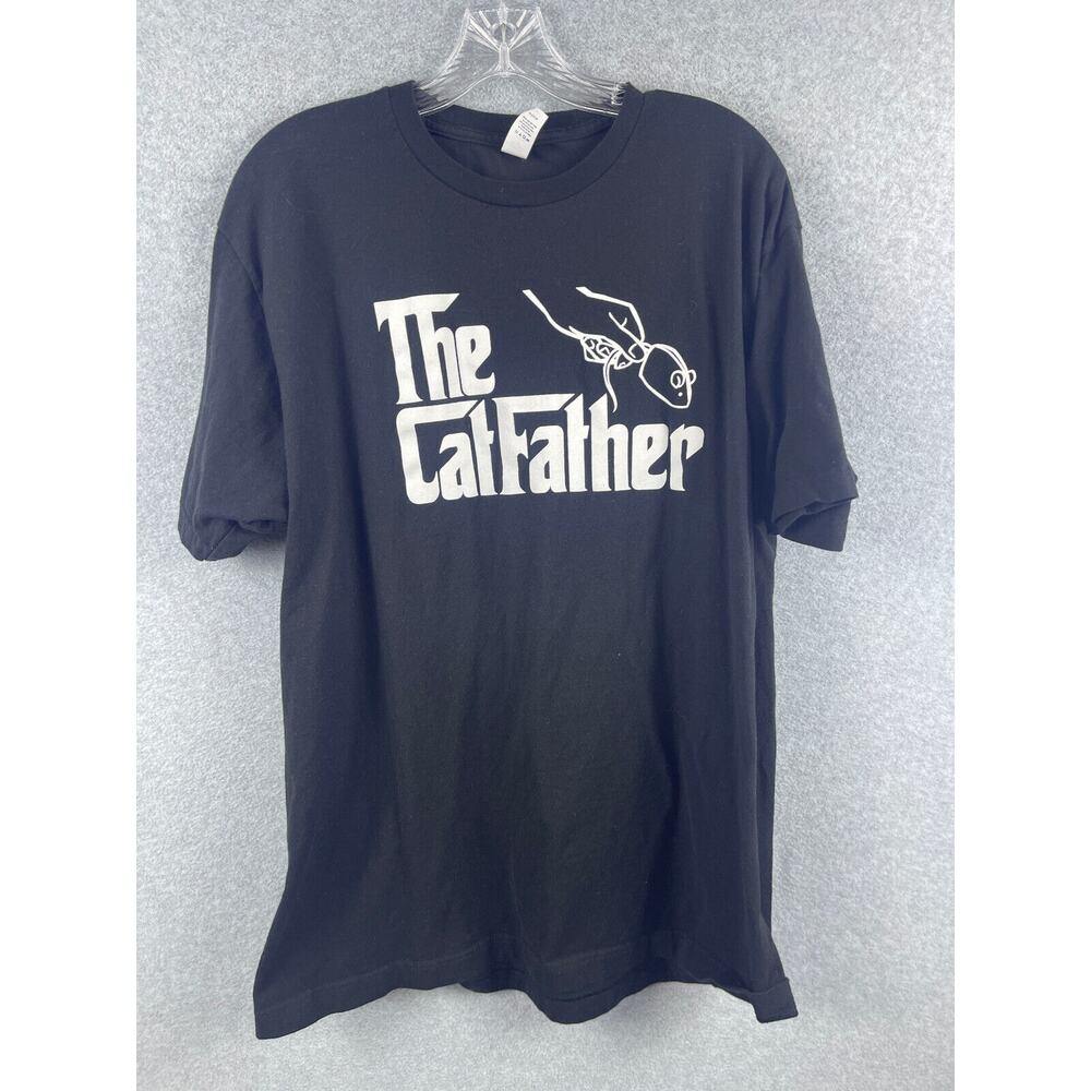The CatFather Shirt Size XL Black Short Sleeve Tee Godfather Movie Paraody